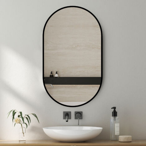 Espejo de baño elíptico 50 × 80 cm, Flexi-Hang