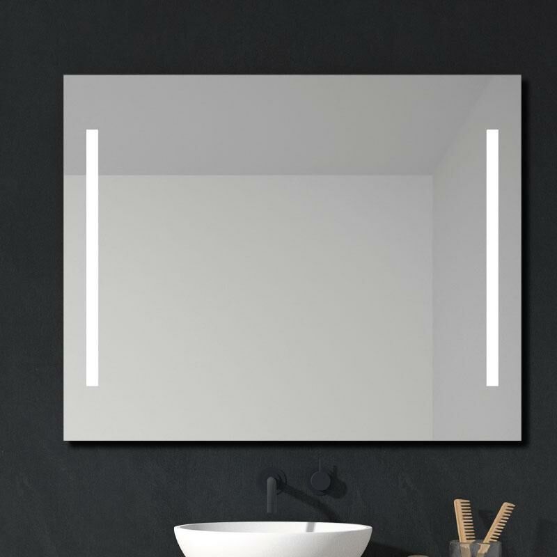 

Eurobath - Espejo de baño FORMENTERA. Luz fría LED integrada en el espejo 80x80 cm Sin Antivaho Sin interruptor táctil