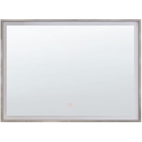 Espejo de baño iluminado LED rectangular 60 x 80 cm glamour Argens