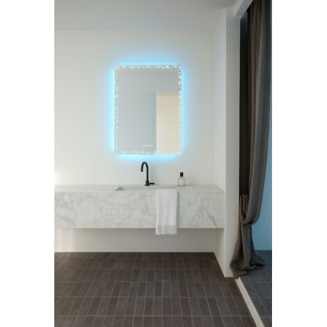 Espejo De Baño Koi Connect 80X80 Rgb, APP, Antivaho y Bluetooth
