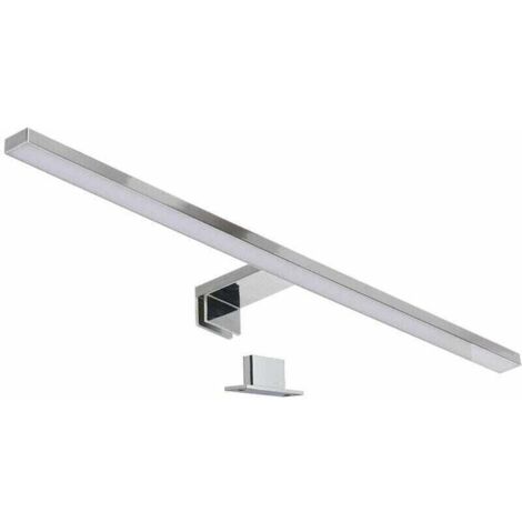 Espejo de baño LED con iluminación frontal, 6000 K, 8 W, iluminación de espejo cosmético, IP44, luz blanca, 60 cm
