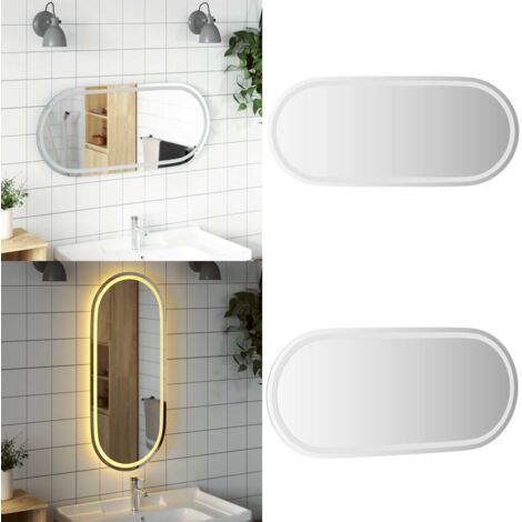 Espejo de baño LED ovalado 100x45 cm - Espejo LED - Espejo LED ovalado