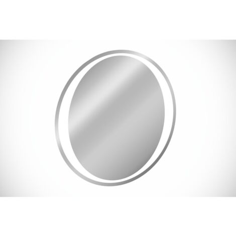 Espejo de baño LED redondo 80 cm con iluminación trasera blanca de diseño