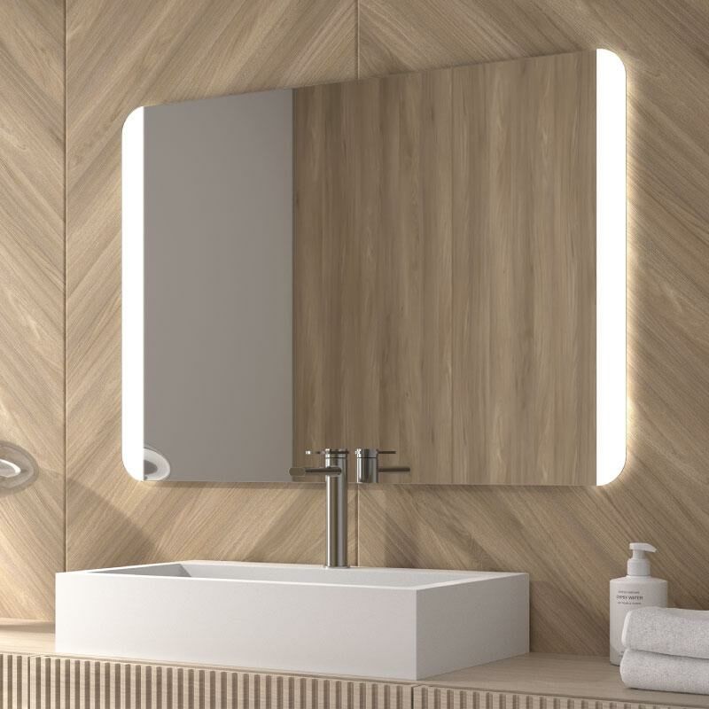 

Eurobath - Espejo de baño MAVI. Luz fría LED integrada en el espejo 100x70 cm Sin Antivaho Sin interruptor táctil