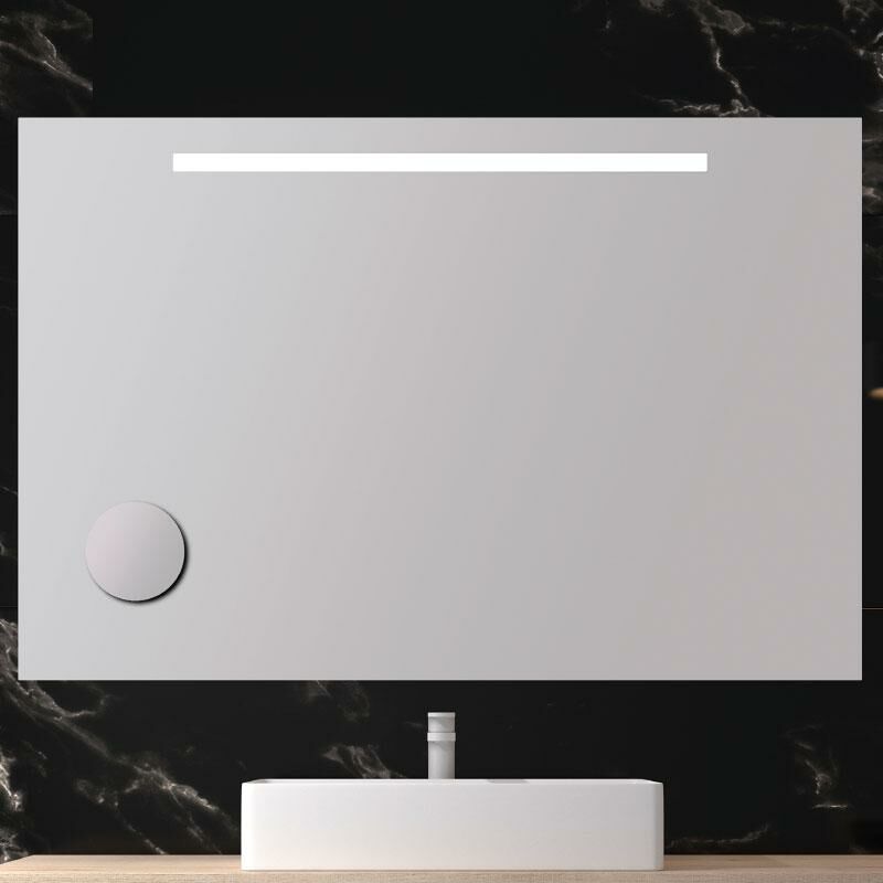 

Eurobath - Espejo de baño MENORCA. Luz fría LED integrada en el espejo 70x80 cm Con Antivaho Con interruptor táctil