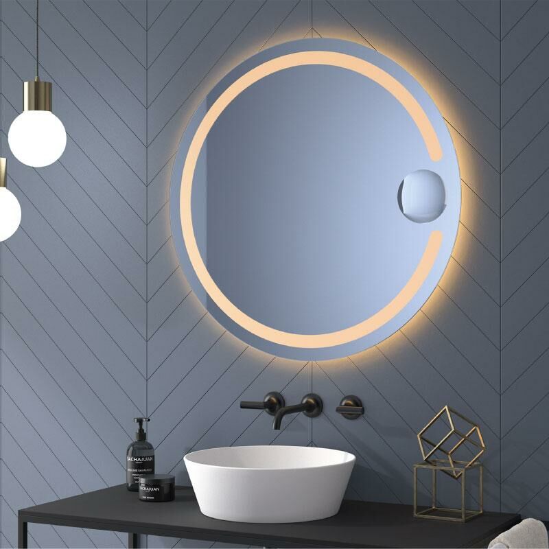 

Eurobath - Espejo de baño MILL. Luz cálida LED integrada en el espejo 70 cm Sin Antivaho Con interruptor táctil