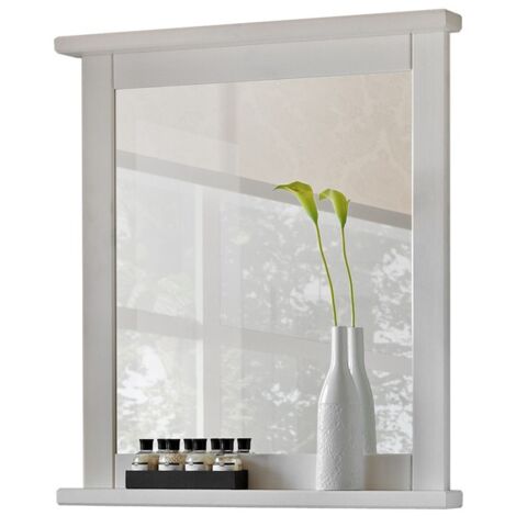 Espejo de baño rectangular blanco 80x70 cm diseño