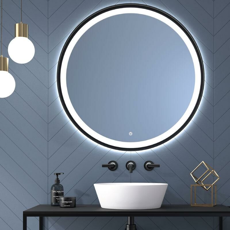 

Eurobath - Espejo de baño SEYCHELLES. Luz fría LED integrada en el espejo 60 cm Sin Antivaho con soporte metálico Con soporte metálico 60x115 cm