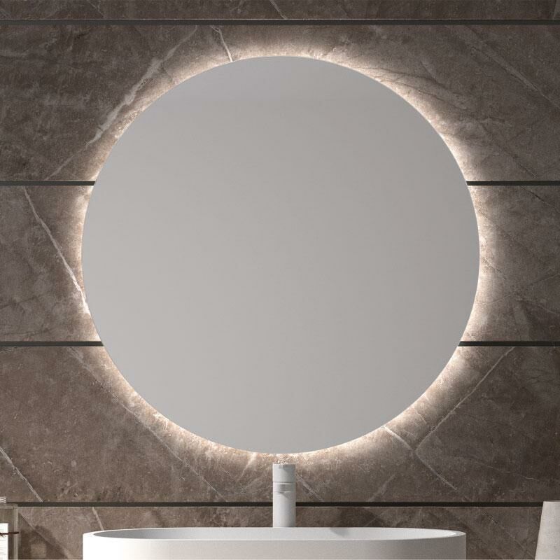 

Eurobath - Espejo de baño TENERIFE. Luz fría LED integrada en el espejo 90 cm Sin Antivaho Con interruptor táctil