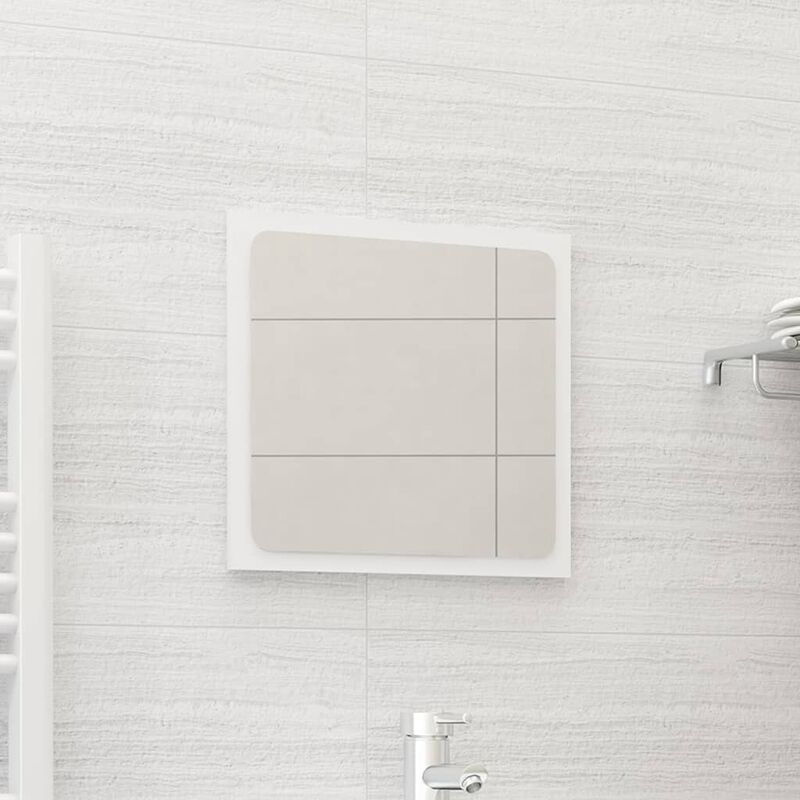 

Youthup - Espejo de baño aglomerado blanco 40x1,5x37 cm - Blanco
