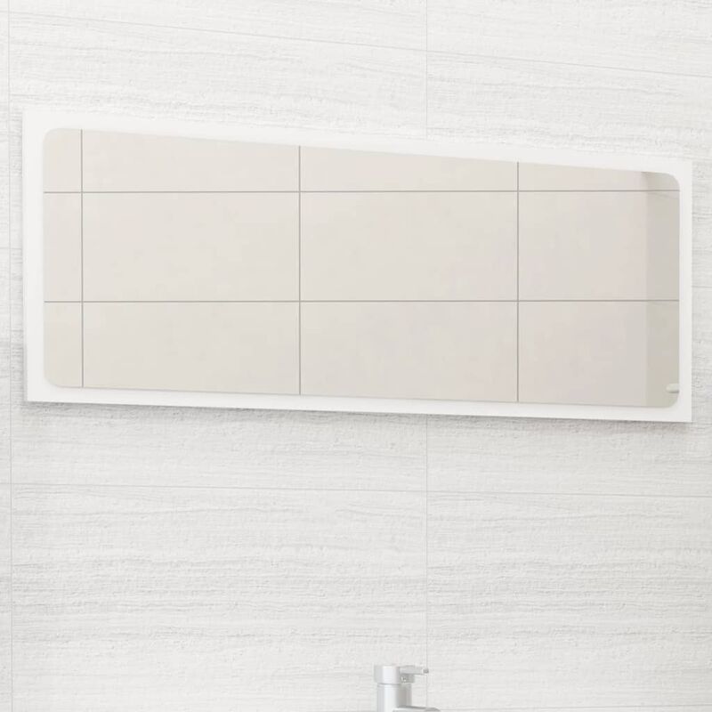 

Youthup - Espejo de baño aglomerado blanco 90x1,5x37 cm - Blanco