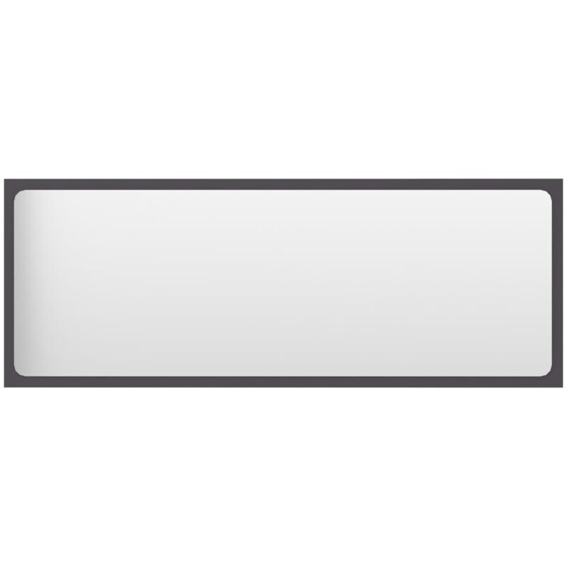 

vidaXL Espejo de baño aglomerado gris 100x1,5x37 cm - Gris