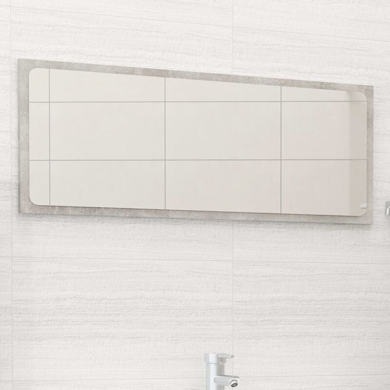 

Youthup - Espejo de baño aglomerado gris hormigón 90x1,5x37 cm - Gris