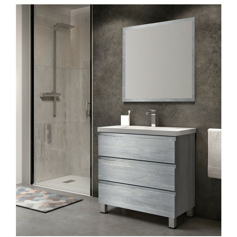 

ESPEJO PARA BAÑO BISEL 80x80 ROBLE AZUL