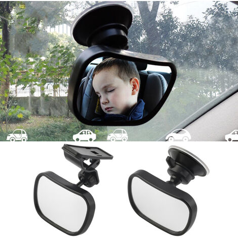 Espejo de coche para bebé 2 en 1, espejo de seguridad para coche, espejo retrovisor de seguridad ajustable para niños, asiento de seguridad inverso, espejo de coche para bebé