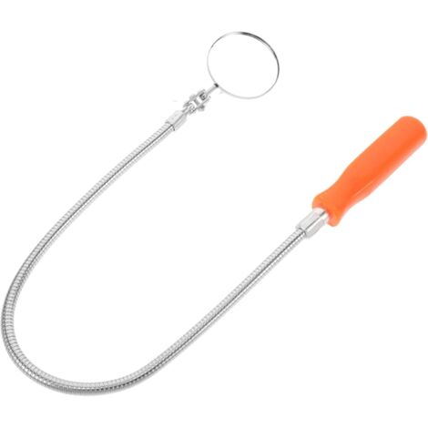 Espejo de inspección de 360° con iluminación LED para inspección de bajos del vehículo: herramienta mecánica extensible, portátil y práctica para aficionados al bricolaje.