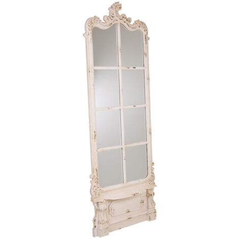 Espejo de madera blanca 75x7x215