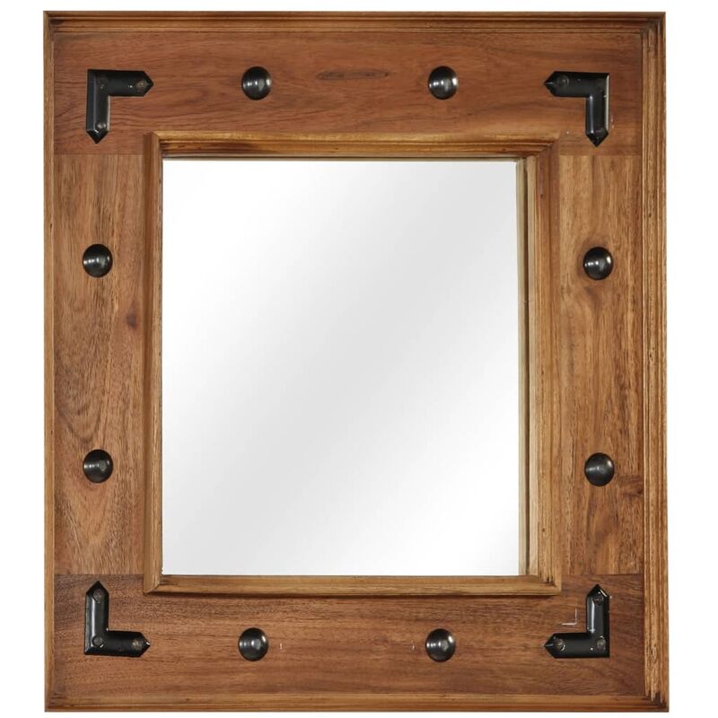 

Espejo de madera maciza de acacia 50x50 cm