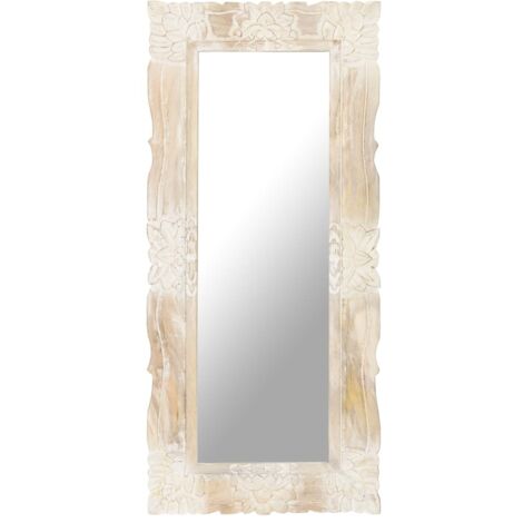 Espejo de madera maciza de mango 110x50 cm