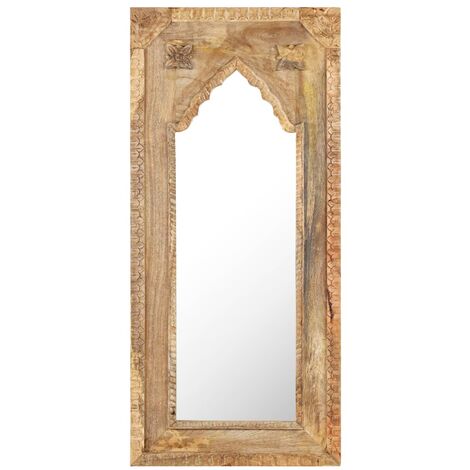 Espejo de madera maciza de mango 50x3x110 cm vidaXL