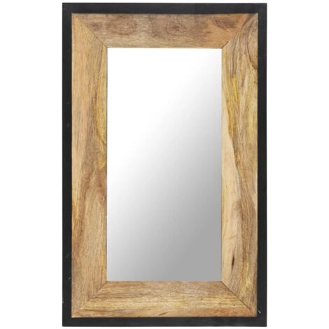 Espejo de madera maciza de mango 80x50 cm