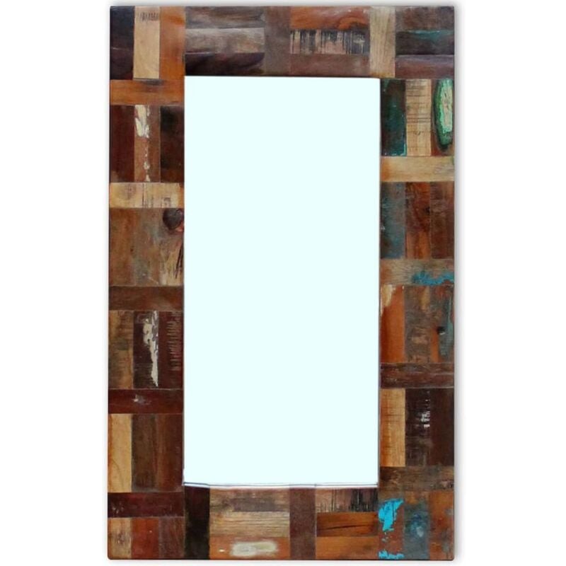 

Espejo de madera maciza reciclada 80x50 cm