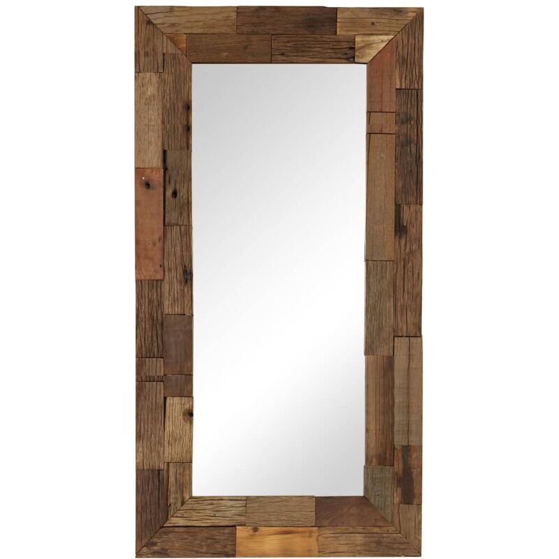 

Espejo de madera reciclada maciza 50x110 cm