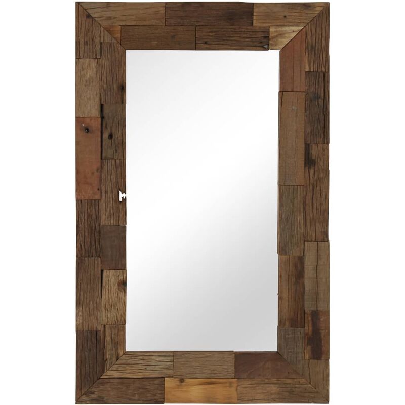 

Espejo de madera reciclada maciza 50x80 cm