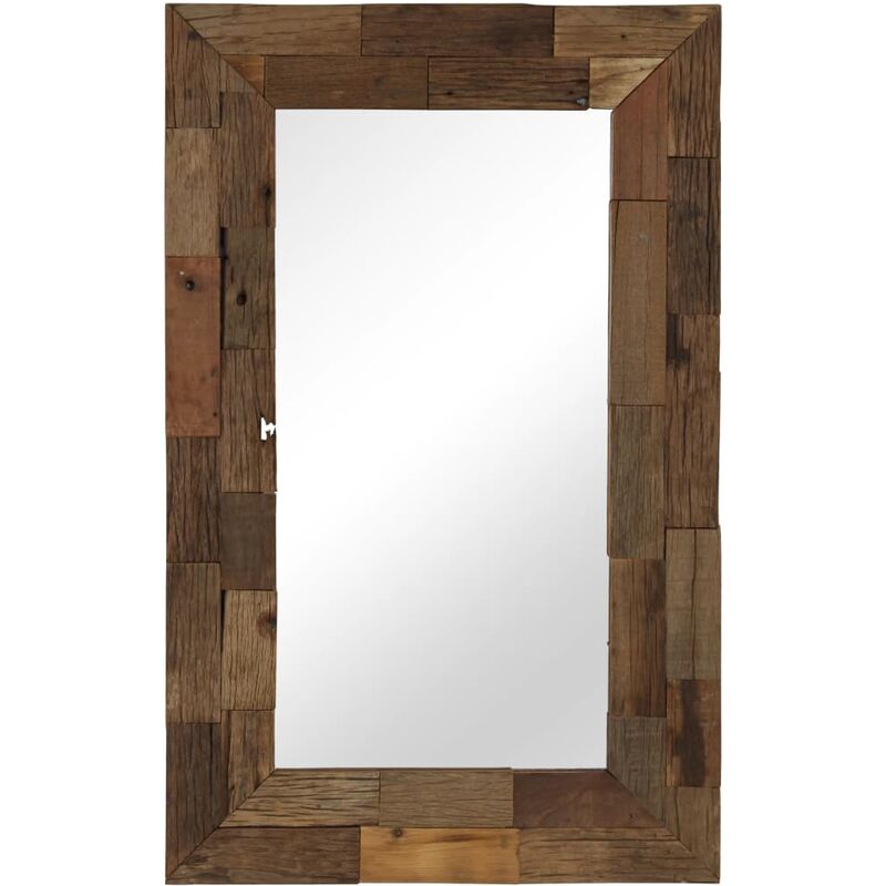 

Youthup - Espejo de madera reciclada maciza 50x80 cm - Marrón