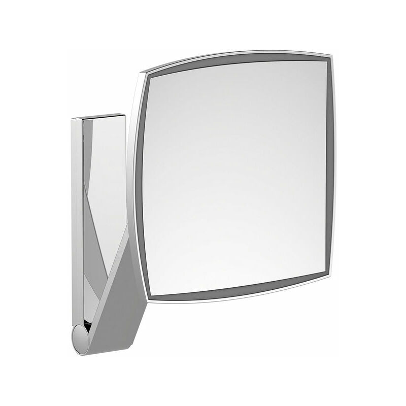 

Espejo de vanidad Keuco iLook_move, 17613, iluminado, 1 color de luz, superficie del espejo: 200 x 200 mm, cromado - 17613019003