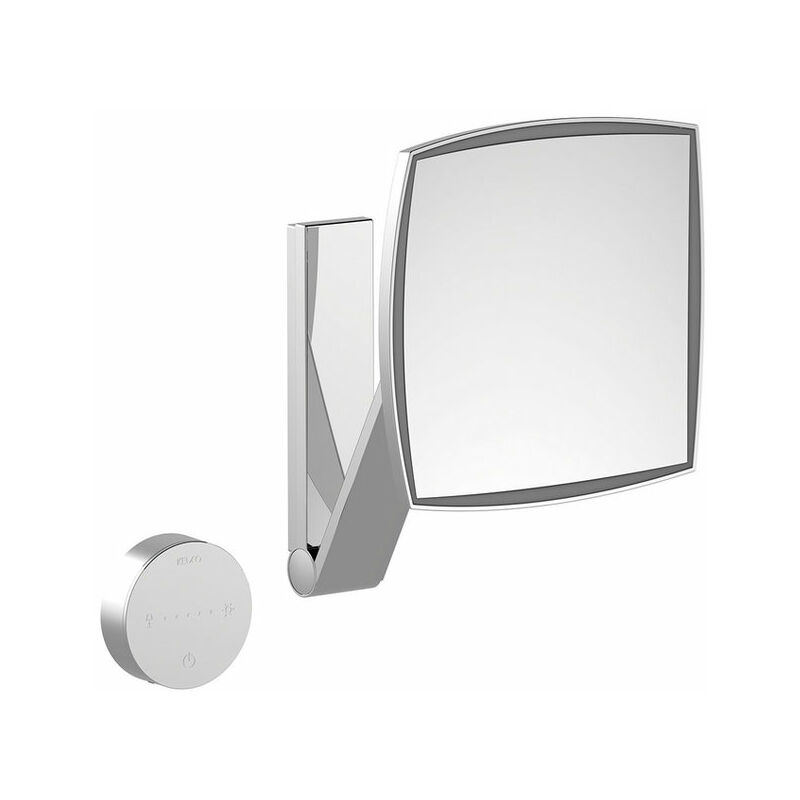 

Espejo de maquillaje Keuco iLook_move, 17613, iluminado, color de luz regulable en 5 niveles, superficie del espejo: 200 x 200 mm, cromado