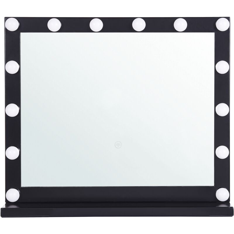 

Espejo de maquillaje LED negro 50 x 60 cm BEAUVOIR