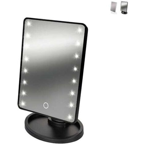 Espejo de mesa para maquillaje con iluminación LED ajustable estilo Hollywood