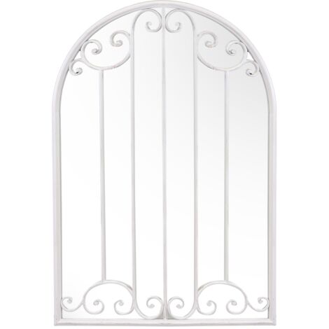 Espejo de metal marfil cm66x4h96