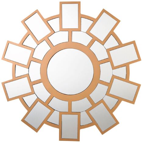 Espejo de pared ø80 cm dorado ROZEL