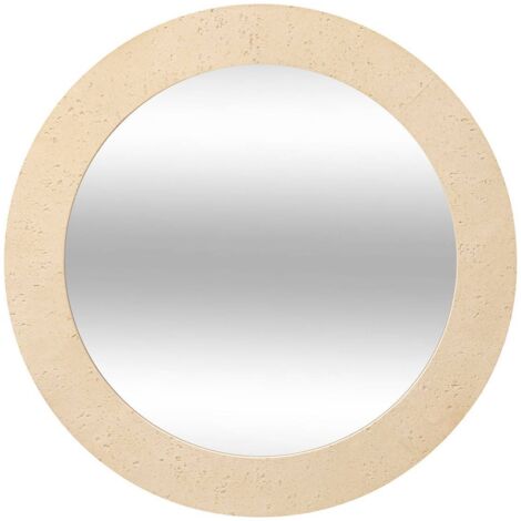 Espejo de pared Anaya beige D78cm - Atmosphera créateur d'intérieur