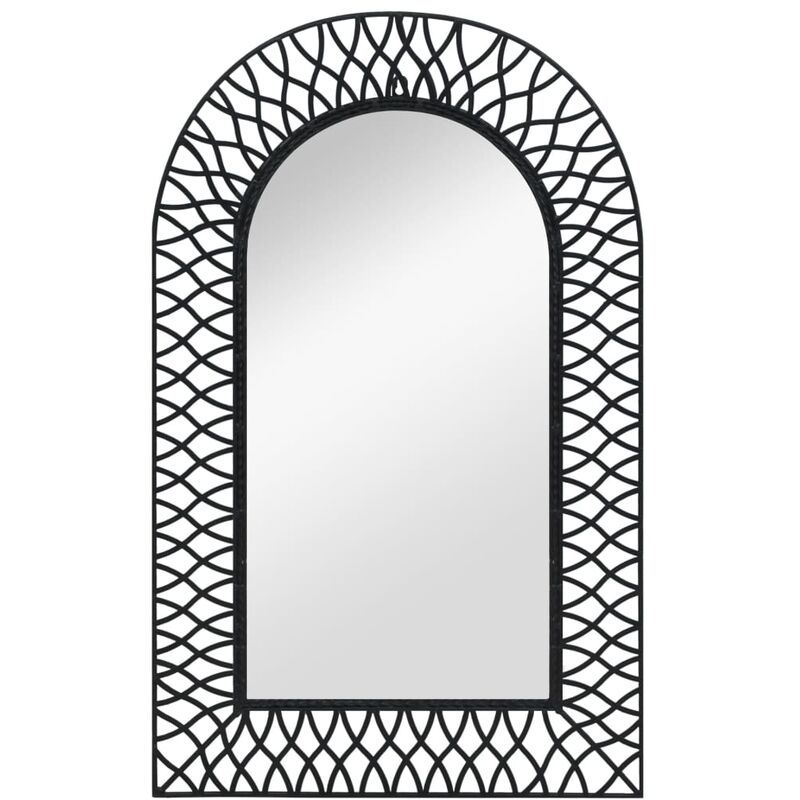 

Youthup - Espejo de pared arqueado 50x80 cm negro - Negro