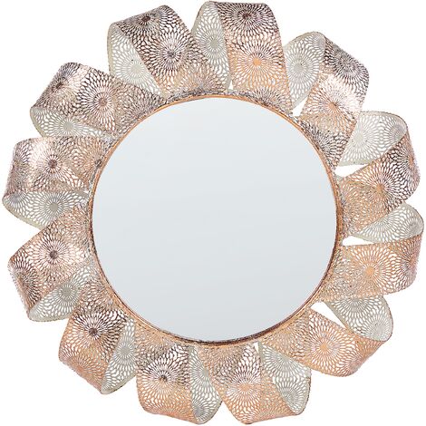 Espejo de pared blanco cobre 54 cm colgante sala de estar dormitorio Mangalore