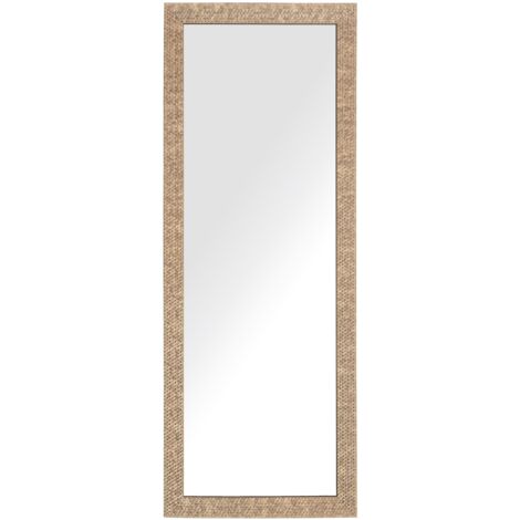 Espejo de pared color latón 50 x 130 cm rectangular moderno vintage Ajaccio