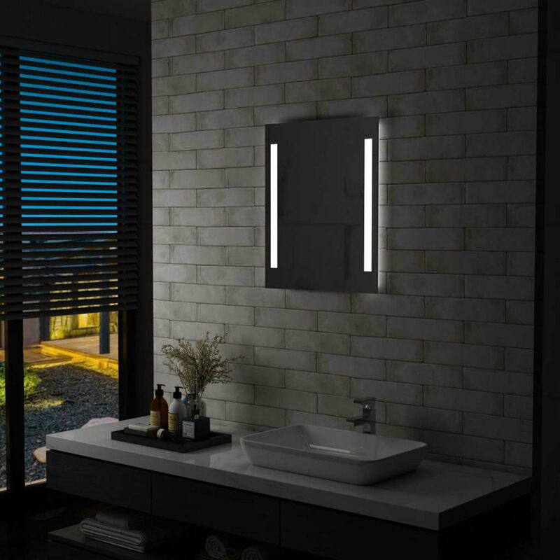 

Happyshopping - Espejo de pared de bano con LED 50x60 cm