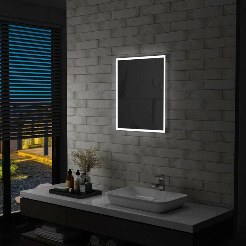 

Happyshopping - Espejo de pared de bano con LED 50x60 cm