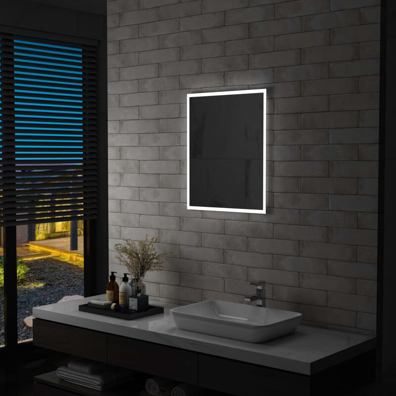 

Espejo de pared de baño con LED 50x60 cm