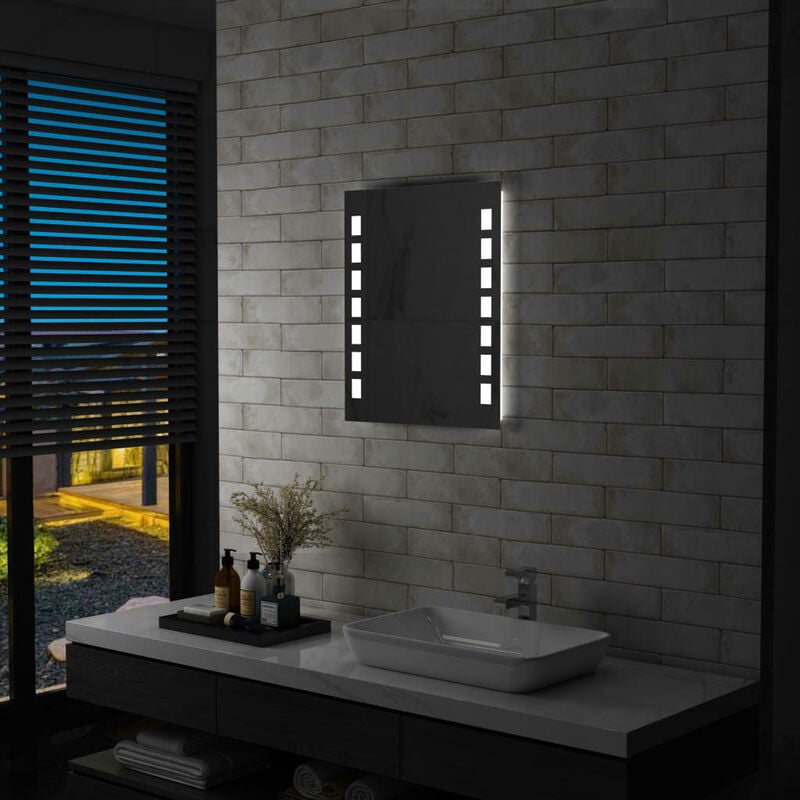 

Espejo de pared de baño con LED 50x60 cm