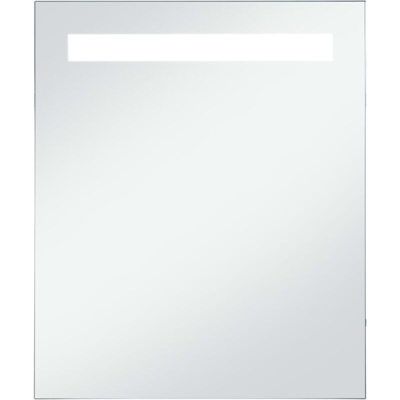

vidaXL Espejo de pared de baño con LED 50x60 cm - Plateado