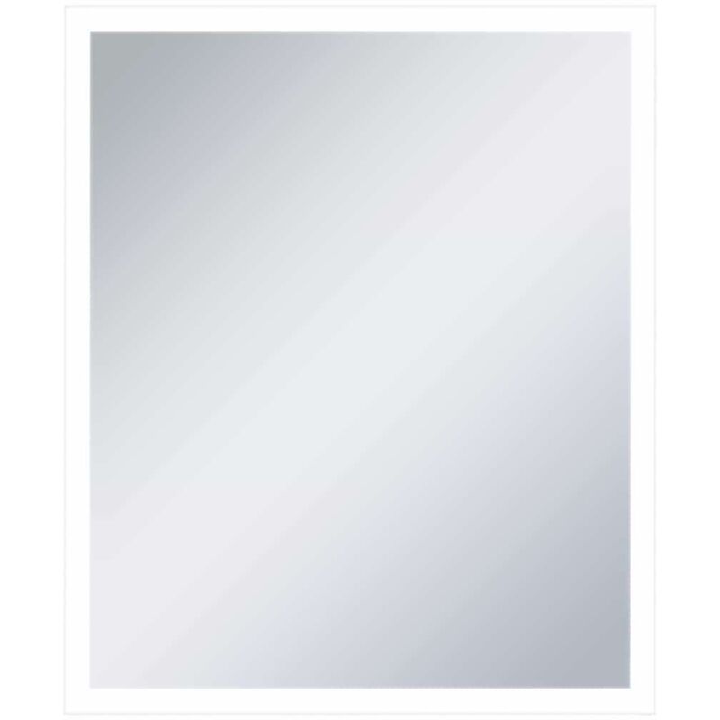 

vidaXL Espejo de pared de baño con LED 50x60 cm - Plateado