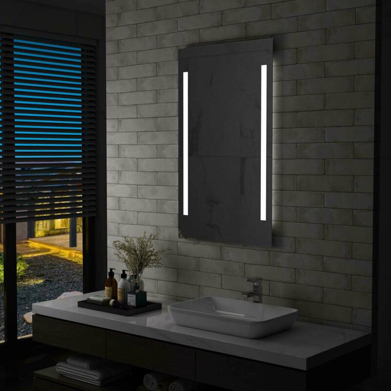 

Happyshopping - Espejo de pared de bano con LED 60x100 cm