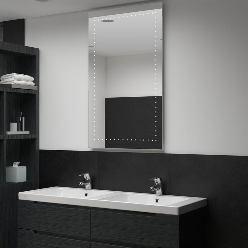 

Happyshopping - Espejo de pared de bano con LED 60x100 cm