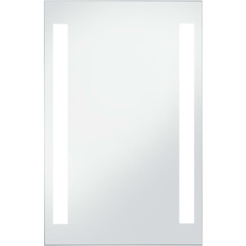 

vidaXL Espejo de pared de baño con LED 60x100 cm - Plateado