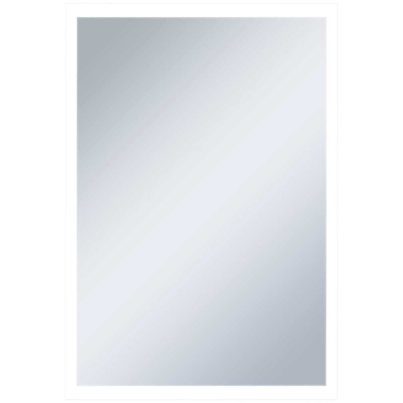

vidaXL Espejo de pared de baño con LED 60x100 cm - Plateado