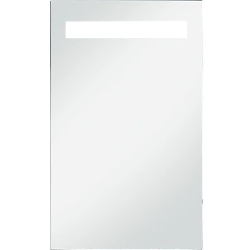 

vidaXL Espejo de pared de baño con LED 60x100 cm - Plateado